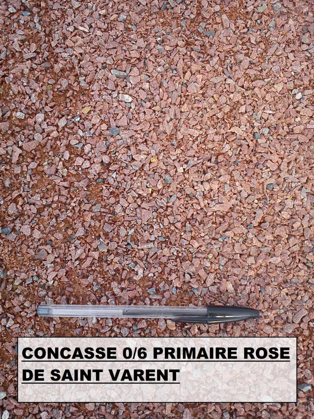 Concasse 0/6 primaire rose de Saint Varent